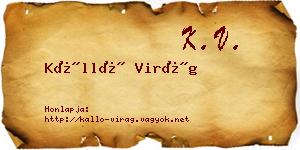 Kálló Virág névjegykártya