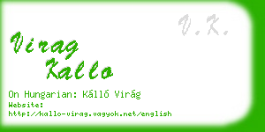 virag kallo business card